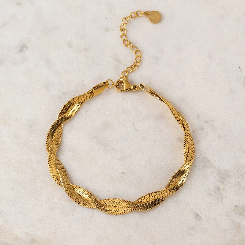 engraved bracelets for women-Gold Plated Josie Bracelet