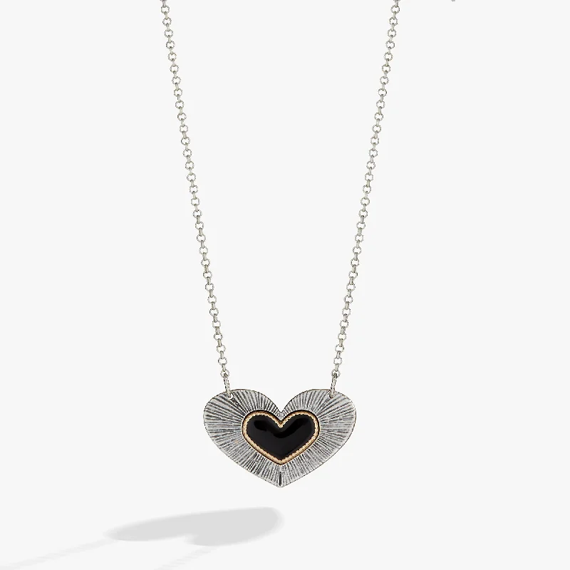 cubic zirconia necklaces for women-Antique Heart Necklace