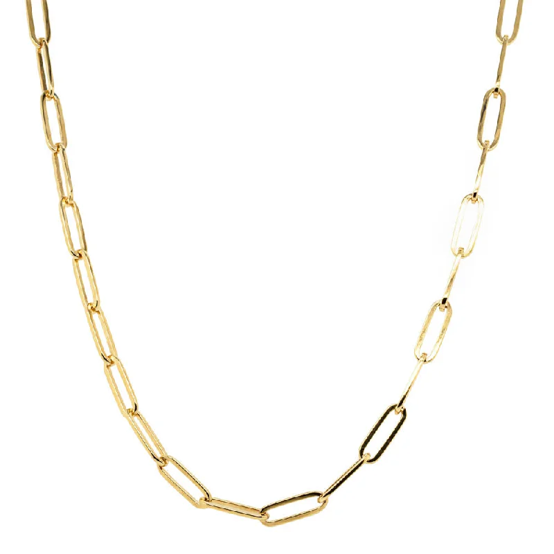 elegant necklaces for women-18ct Yellow Gold Paperclip Link Necklace