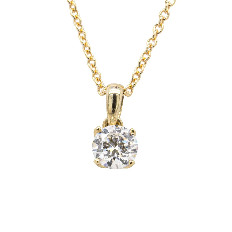 minimalist necklaces for women-18ct Yellow Gold .50ct Diamond Blossom Pendant