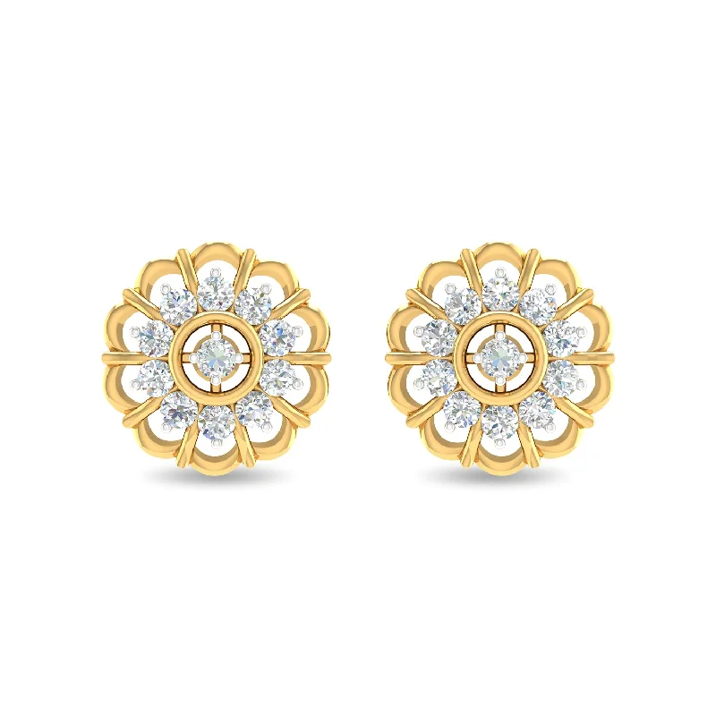 diamond dangle earrings for women-Sunset Studs