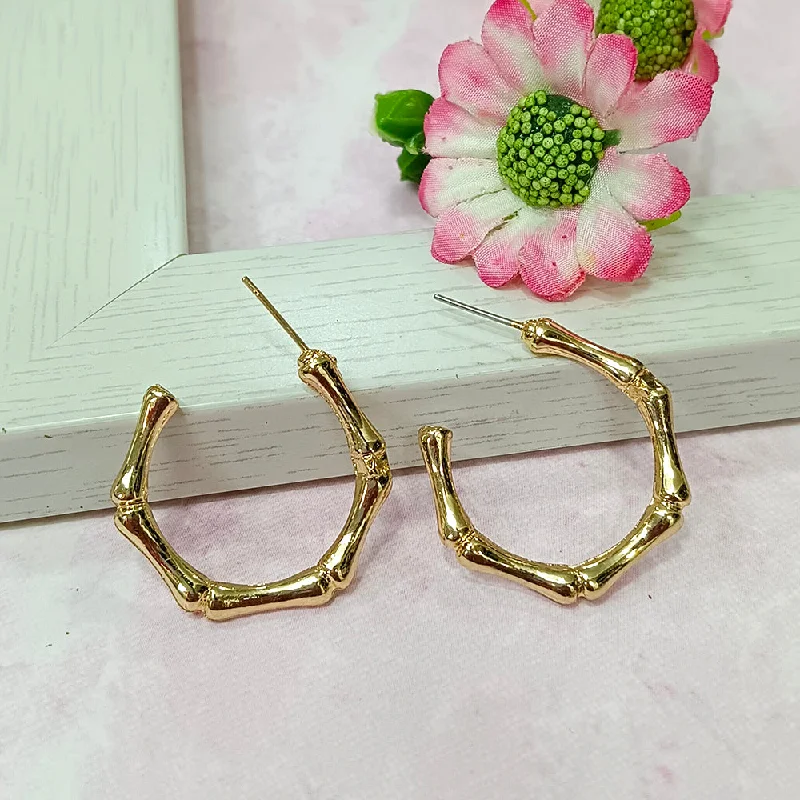 fashionable stud earrings for women-Infinity Jewels Gold Plated Hypoallergenic Nickel Free Hoop Earrings