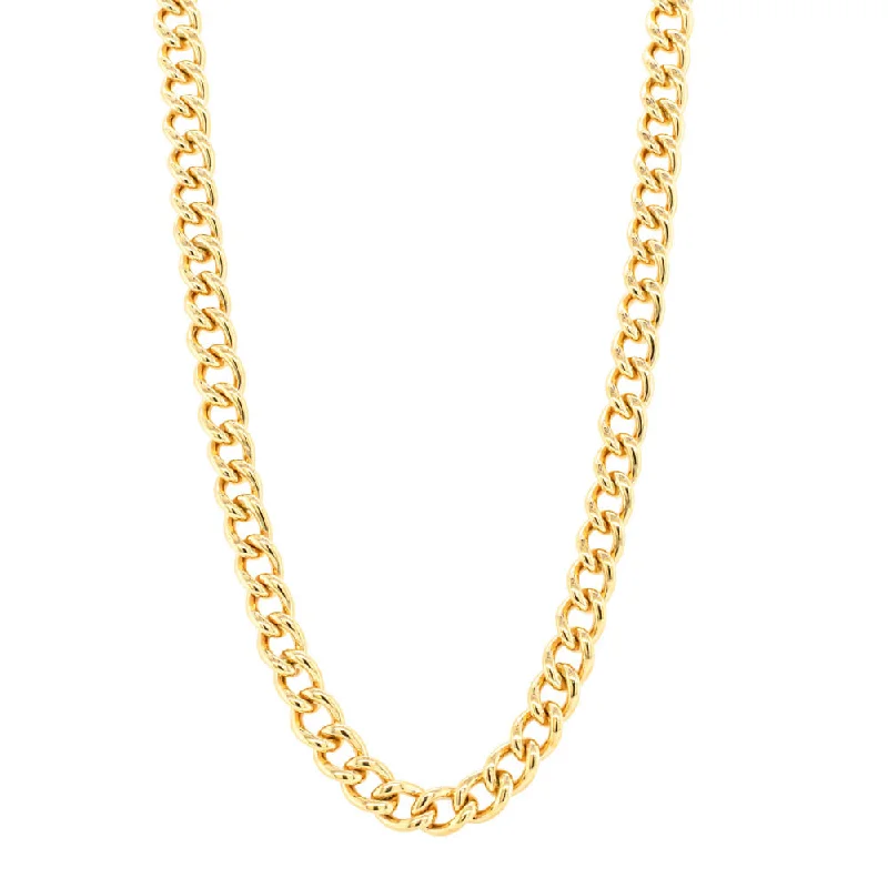 sterling silver necklaces for women-9ct Yellow Gold Curb Link Necklace