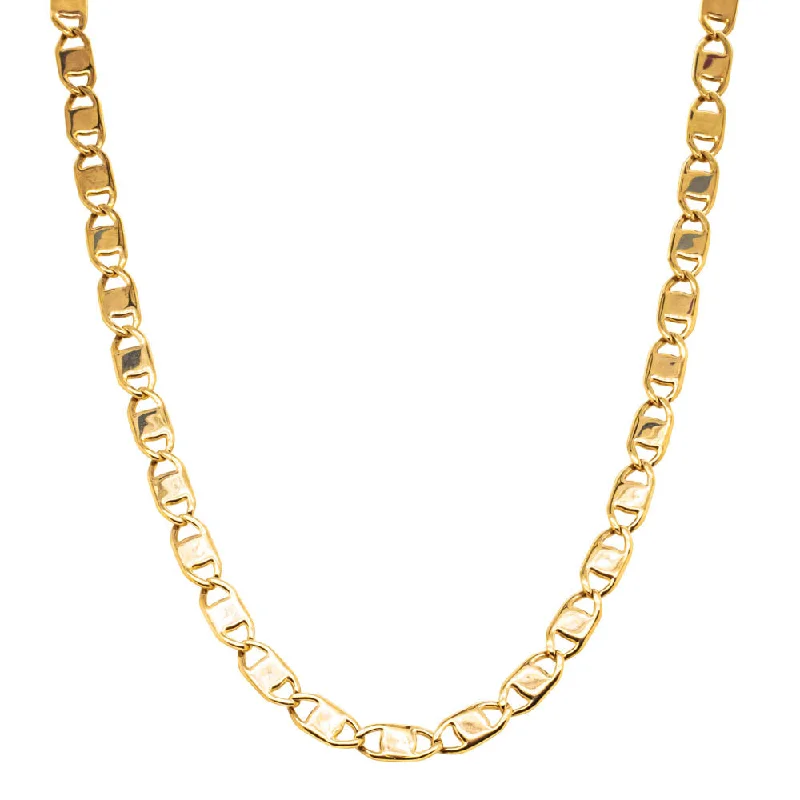 beaded necklaces for women-Deja Vu 9ct Yellow Gold Fancy Link Chain