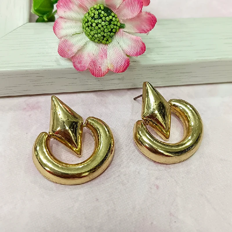 sparkly earrings for women-Infinity Jewels Gold Plated Hypoallergenic Nickel Free Stud Earrings