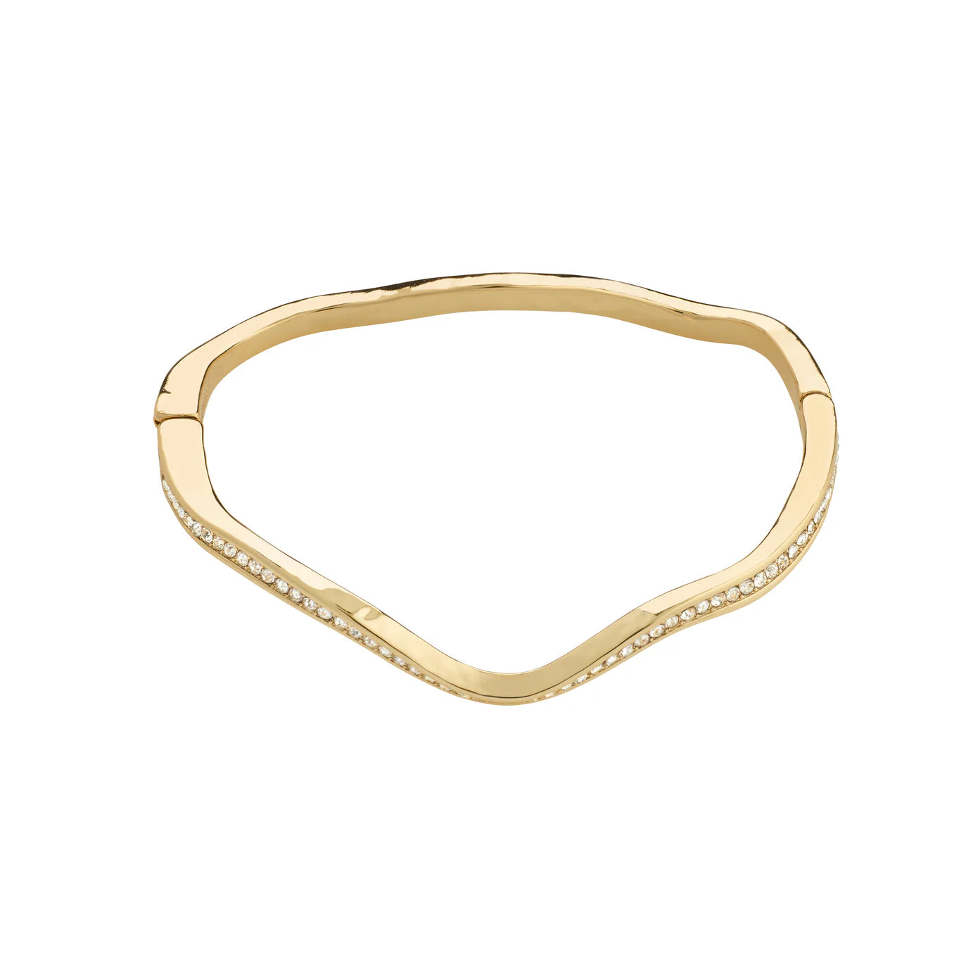 charm bracelets for women-True Gold Plated Crystal Bangle