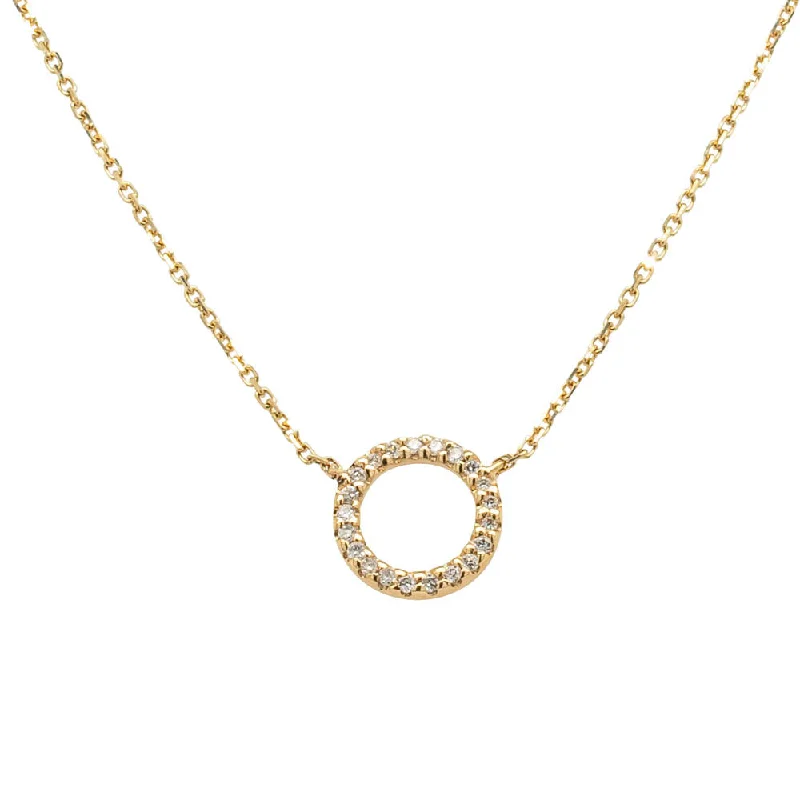 statement piece necklaces for women-9ct Yellow Gold Diamond Forevermore Petite Pendant