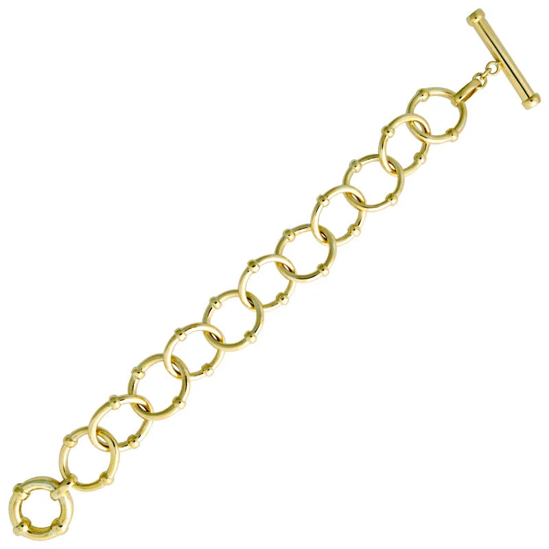 simple gold bracelets for women-Toggle Bracelet - Gold