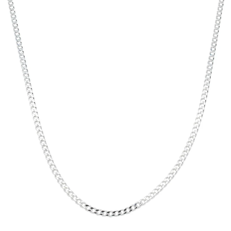 delicate gold necklaces for women-Sterling Silver Curb Chain